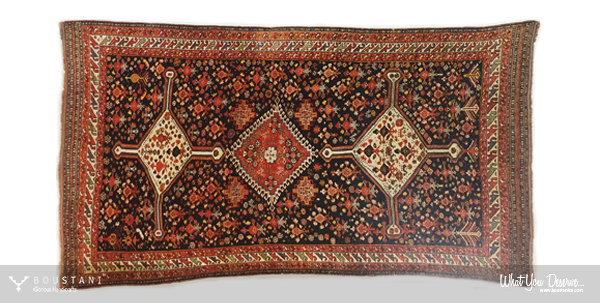 Nomadic Persian Rugs-Boustani Carpet.Khamseh.1