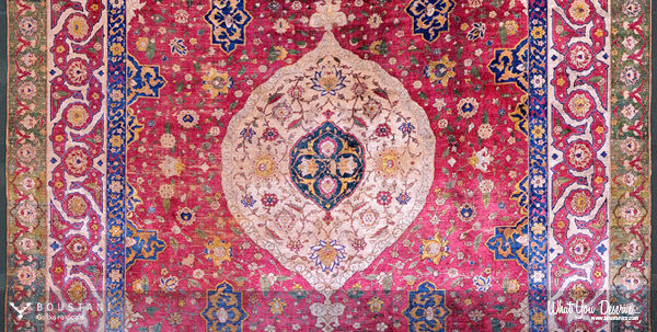 Boustani Carpet.The Rothschild Small Silk Medallion Carpet
